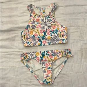 Girls Size M Roxy Floral Swim Suit